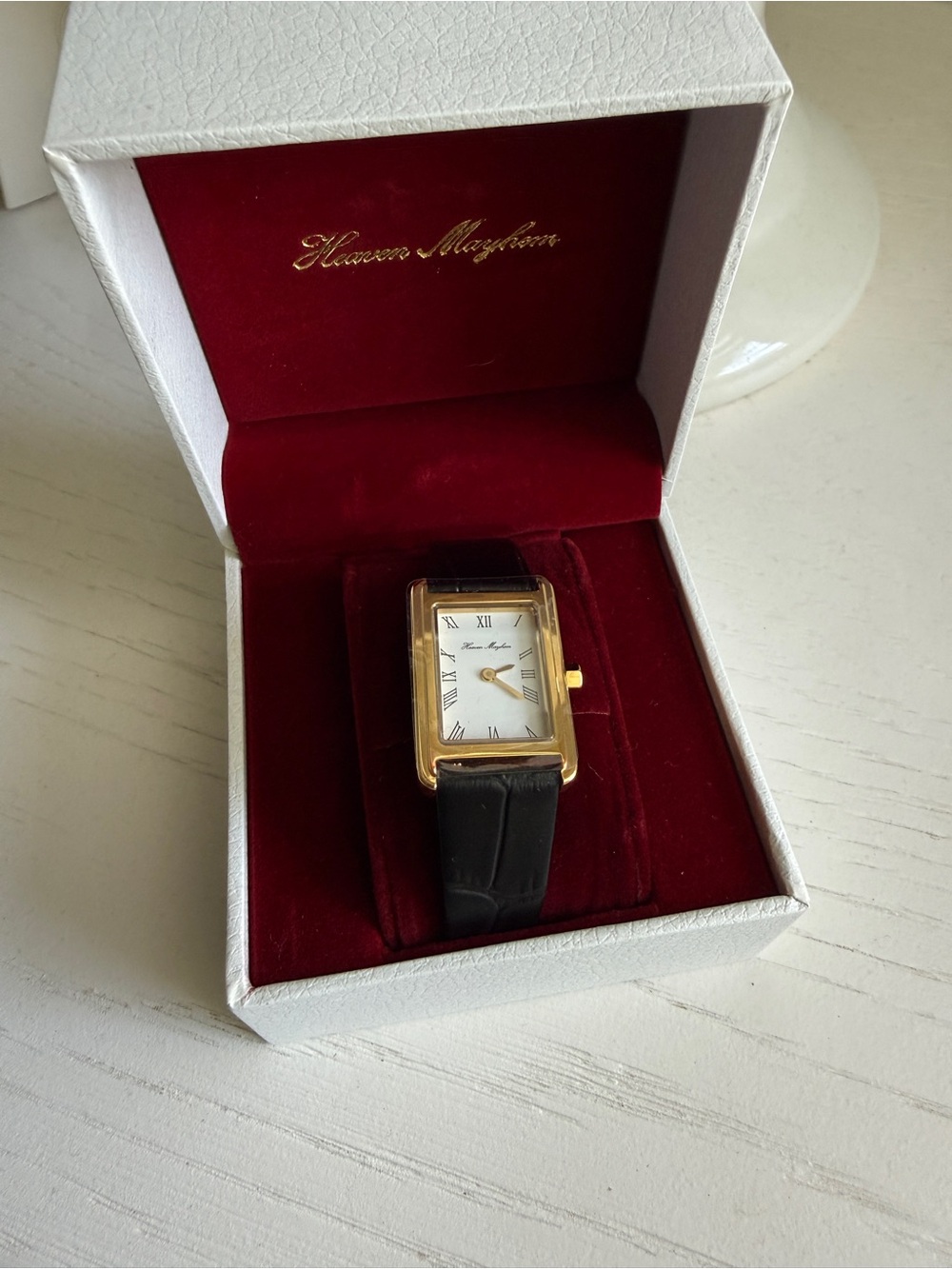 NEW HEAVEN MAYHEM ICON WATCH BLACK LEATHER